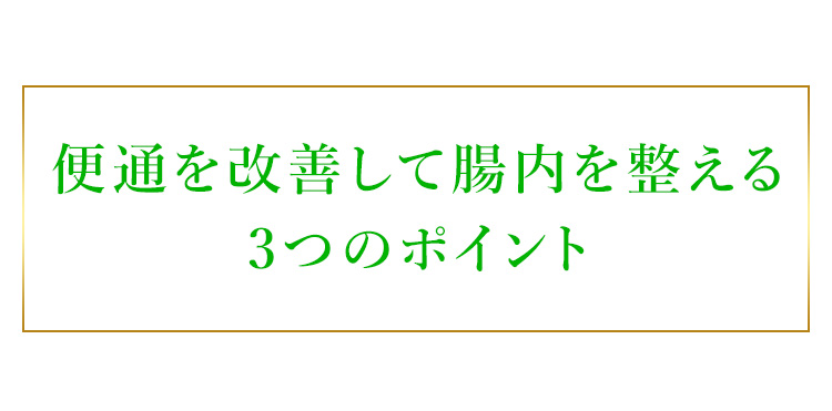 便通を改善して腸内を整える3つのポイント