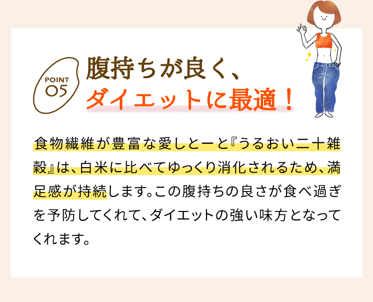 腹持ちが良く、ダイエットに最適！