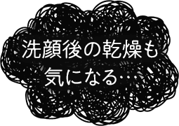 洗顔後の乾燥も気になる