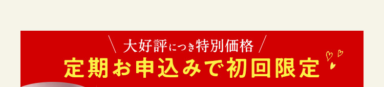 【大好評につき特別価格】定期お申込みで初回限定