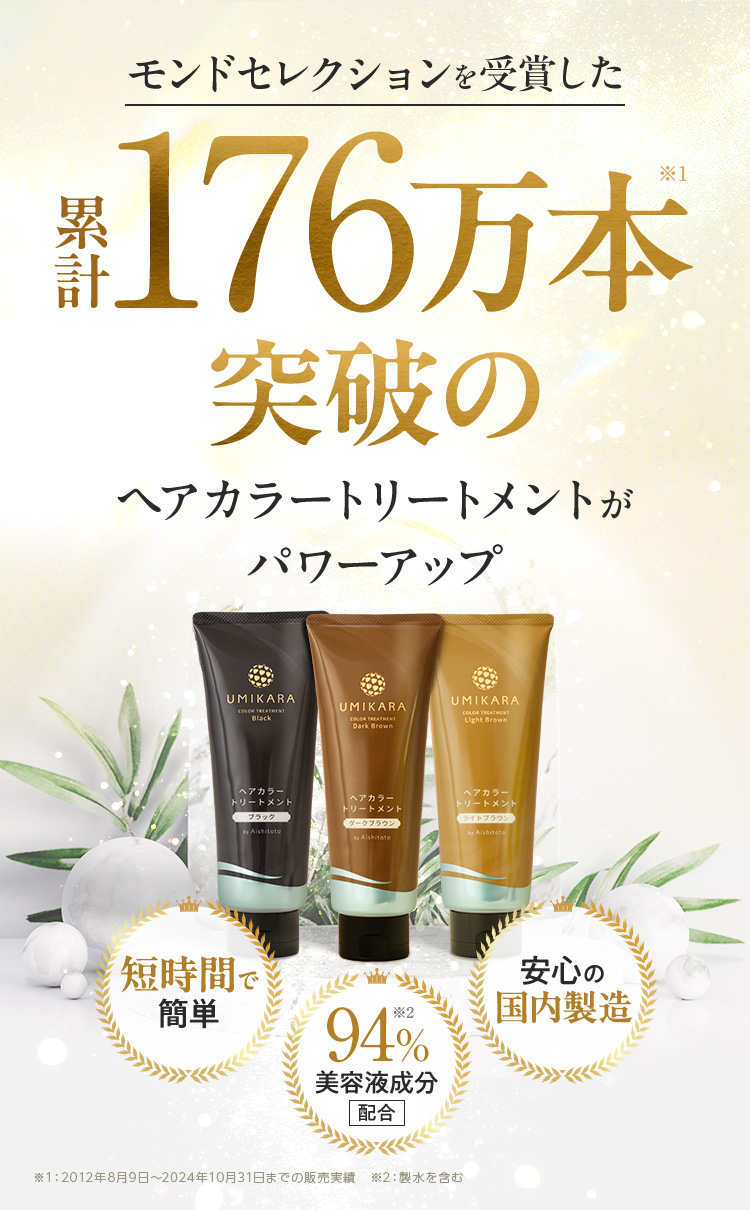 モンドセレクションを受賞した176万本突破のヘアカラートリートメントが パワーアップ