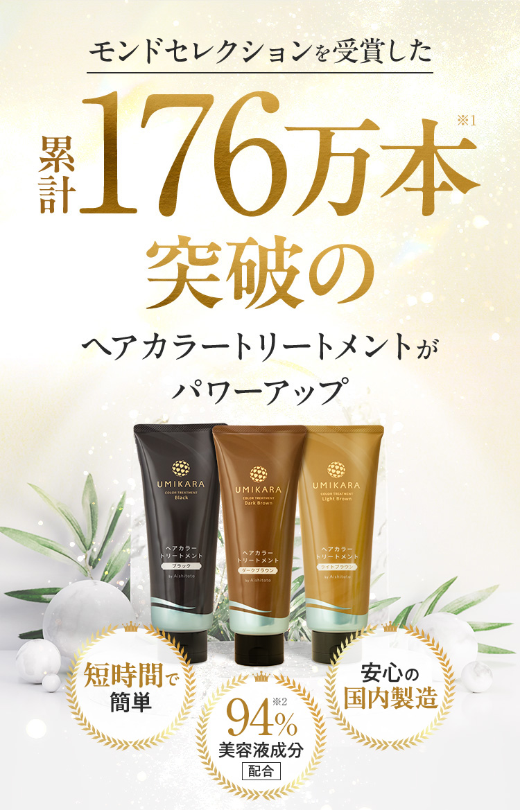 モンドセレクションを受賞した176万本突破のヘアカラートリートメントが パワーアップ