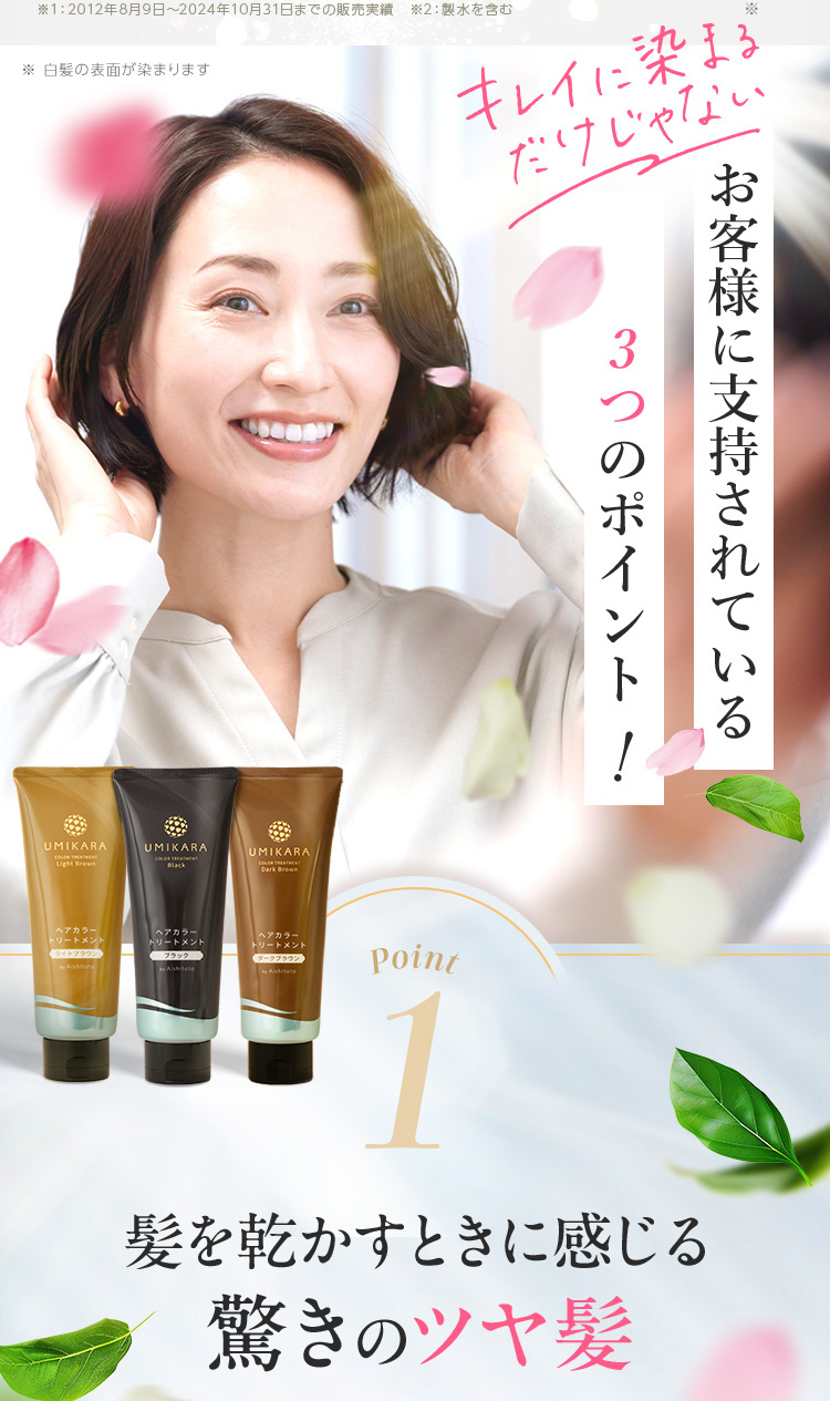 UMIKARA ヘアカラー トリートメント ライトブラウン 3本セット UMIKARAヘアカラートリートメント