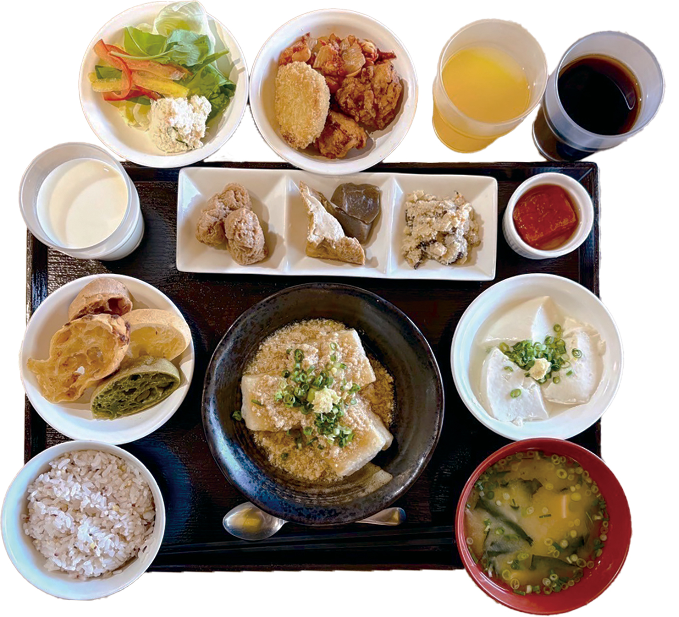 揚け?出し豆腐鶏そほ?ろあんかけ御膳