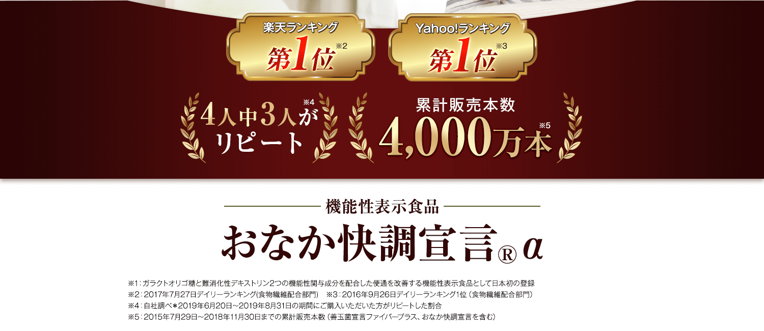 4人中3人がリピート累計販売本数4,000万本