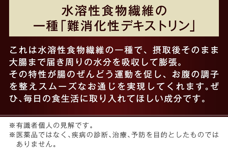 食物繊維の一種「難消化性デキストリン」