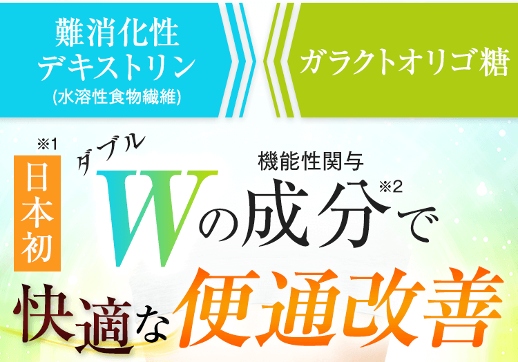 Wの成分で快適な便通改善
