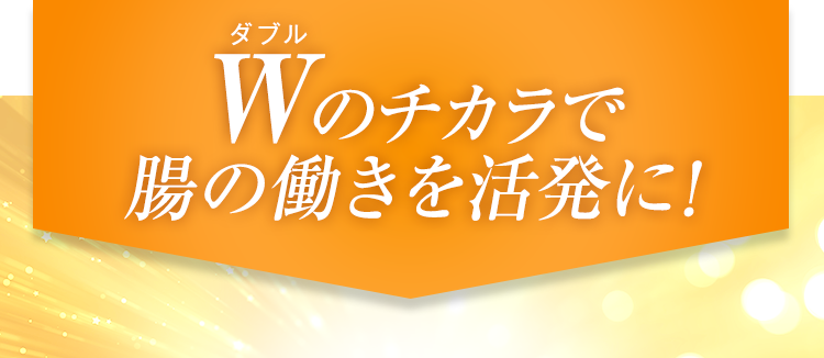 Wのチカラで腸の働きを活発に!